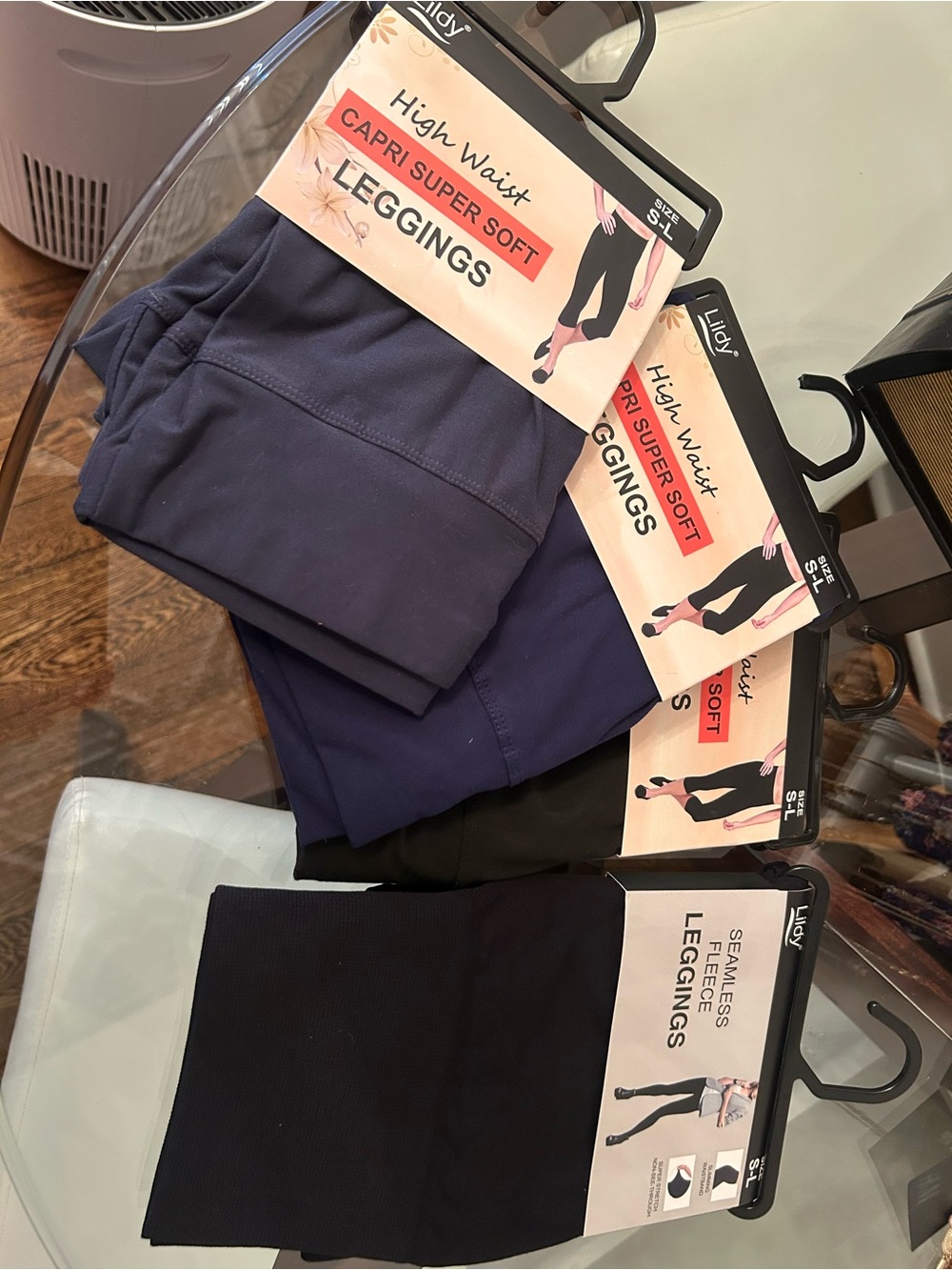 Lily High Waist Capri & Full-Length Leggings in Gray, Navy and Black